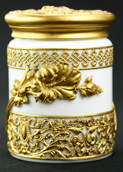 Milk Glass Tobacco Jar