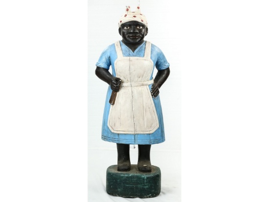 Wood Carved Aunt Jemima Store Figure