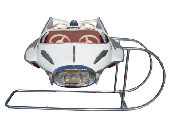 French 1960's White 4 Seat Spaceship