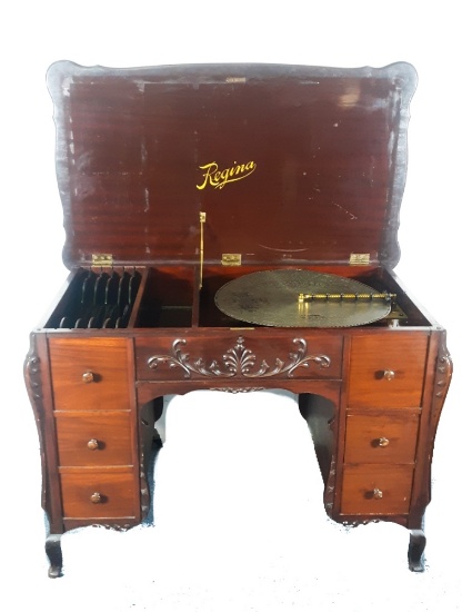 20 3/4" Regina Style 61 Music Box Desk