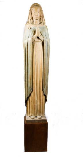Carved Wood Statue of the Blessed Virgin