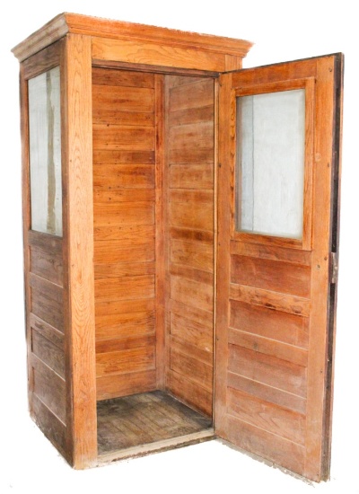 Antique Oak Phone Booth