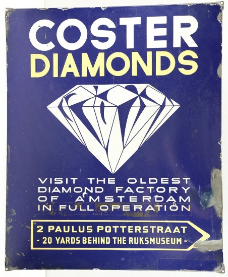 Porcelain Coster Diamonds Sign