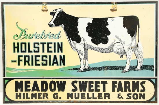 Double Sided Steel Purebred Holstein Sign
