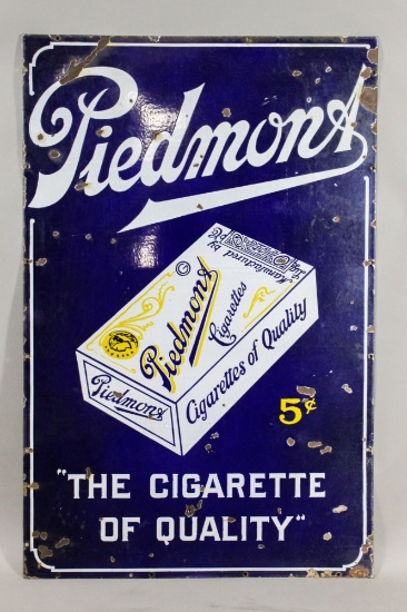 Large "Piedmont" Porcelain Cigarette Store Sign