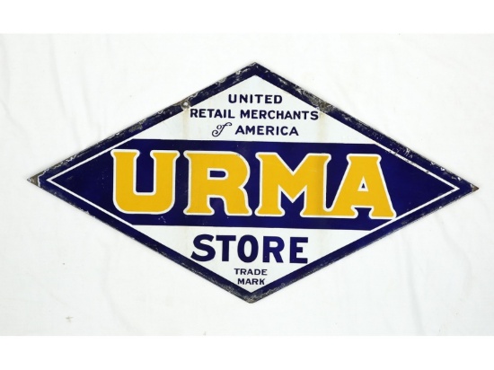 Double Sided Porcelain Urma Store Sign
