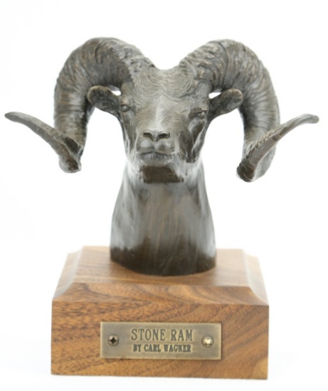 Bronze 'Stone Ram' Sculpture