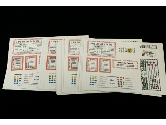 Slot Machine Payout Cards Uncut