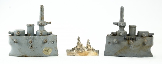 Cast Iron Battleship Maine Still Banks (2)