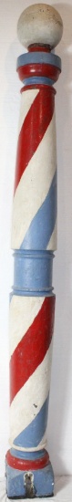 Vintage Wooden Barber Pole