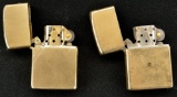 Lot of 2 10K Gold Zippo Lighters