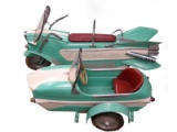 1950's-1960's Autopede Space Motorcycle w/ Sidecar