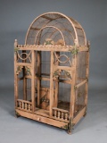 Large Wood and Metal Bird Cage