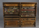 1880's Corticelli Oak Spool Cabinet