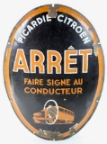 1920's/1930's Citroen Arret Bus Sign