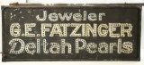 Punched Tin Jeweler Sign G.E. Fatzinger