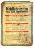 Mobil Oil Lubrication Tin Litho Sign
