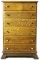 Oak Six Drawer Cylinder Record Cabinet