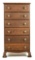 Oak Six Drawer Cylinder Record Cabinet