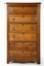 Oak Six Drawer Cylinder Record Cabinet