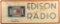 Edison Light-O-Matic Radio Linen Banner