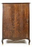 Cylinder Record Cabinet w/Serpentine Top