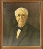 Thomas A. Edison Faux Oil Painting