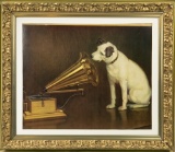 Framed His Masters Voice RCA Trademark Print