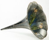 Cylinder Phonograph Flowered Horn
