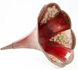Cylinder Phonograph Flowered Horn