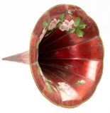 Cylinder Phonograph Flowered Horn