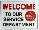 Kendall Motor Oils SS Porcelain Advertising Sign