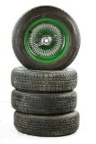 Set of 4 Lock-off Spoked Wheels and Tires