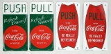 Coca-Cola SS Tin Contemporary Door Plates (4)