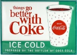Coca-Cola SS Tin Reissued Advertising Sign