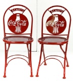 Coca-Cola Metal Folding Chairs (2)