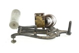 Puck Cylinder Phonograph Cast Iron Lyre Harp Base