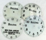 Pam Co. Original Bulova Glass Clock Faces (4)