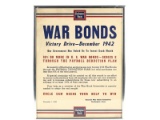 WWII US War Bonds Framed Poster