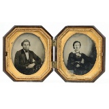 1/6th Double Tintype Civil War-Era Civilian Images