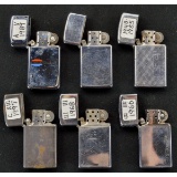 Lot of 6 Small Zippo Lighters