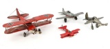 Lot of 4 Toy Military Airplanes