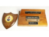 US Military Wooden Office Plaques (2)