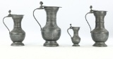 Lot of 4 Pewter Pitchers