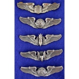 Lot of 5 US Army Air Force Wings