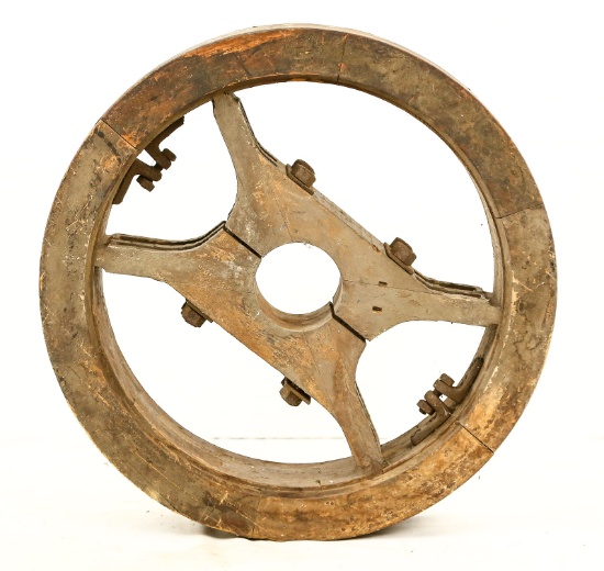 Vintage Wood Wheel for Line Shafther