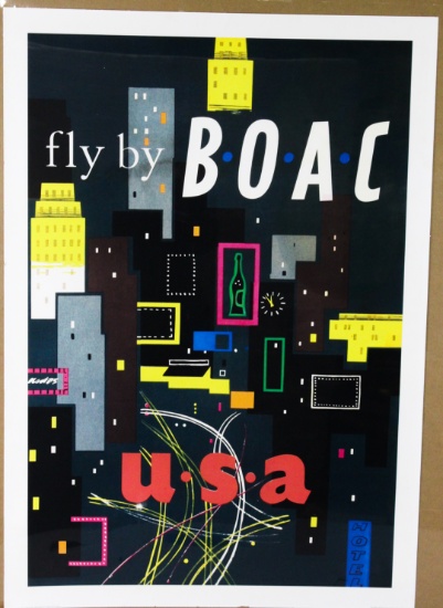 BOAC Airlines Poster