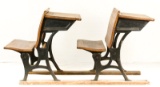 Pair of Vintage School Desks