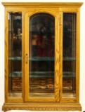 Contemporary Oak Display Cabinet