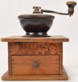 Wood and Cast Iron Coffee Grinder